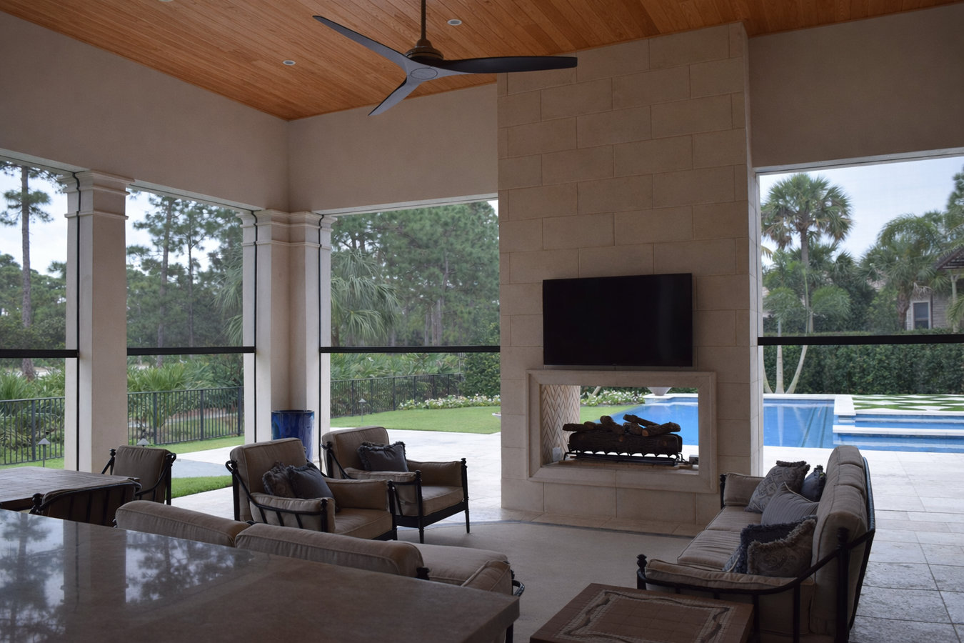 Screen room installation